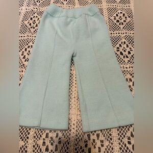Vintage Mint Green baby Knit flared Pants 6 months